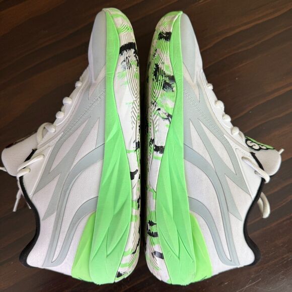 Size 13 - Lamel-O Basketball Shoes Green and White PUMA MB.02 Lo LaMel-O - Picture 6 of 11